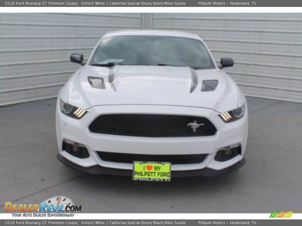 2016 Ford Mustang GT Premium Coupe Oxford White / California Special Ebony Black/Miko Suede Photo #3