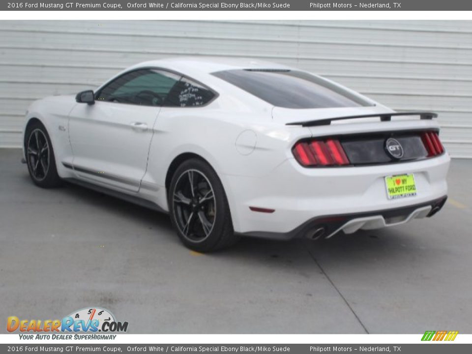2016 Ford Mustang GT Premium Coupe Oxford White / California Special Ebony Black/Miko Suede Photo #6