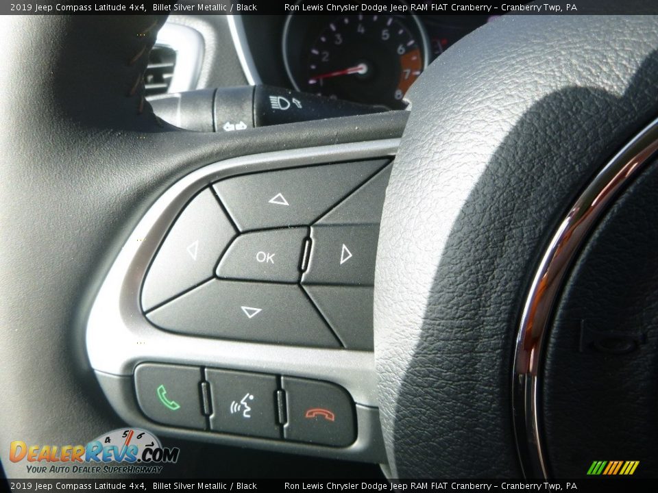 2019 Jeep Compass Latitude 4x4 Billet Silver Metallic / Black Photo #17