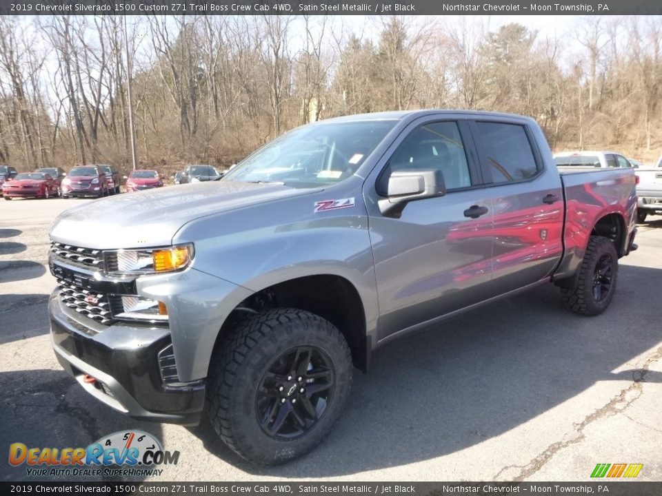 2019 Chevrolet Silverado 1500 Custom Z71 Trail Boss Crew Cab 4WD Satin Steel Metallic / Jet Black Photo #1