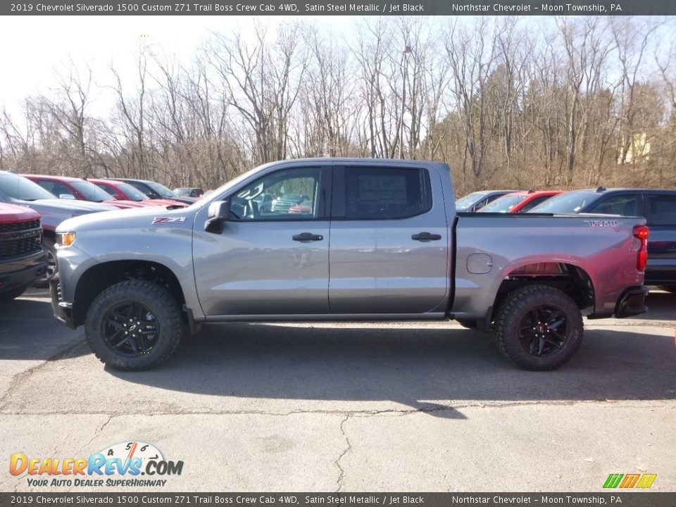 2019 Chevrolet Silverado 1500 Custom Z71 Trail Boss Crew Cab 4WD Satin Steel Metallic / Jet Black Photo #2