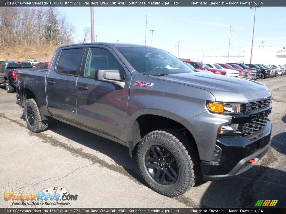 2019 Chevrolet Silverado 1500 Custom Z71 Trail Boss Crew Cab 4WD Satin Steel Metallic / Jet Black Photo #7