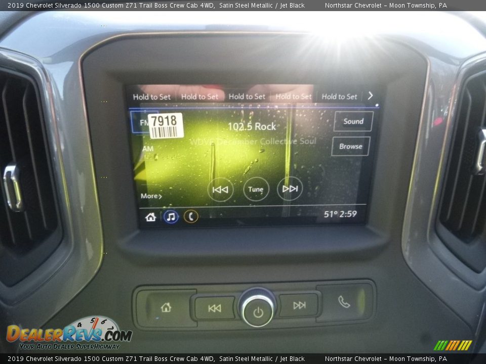 2019 Chevrolet Silverado 1500 Custom Z71 Trail Boss Crew Cab 4WD Satin Steel Metallic / Jet Black Photo #16