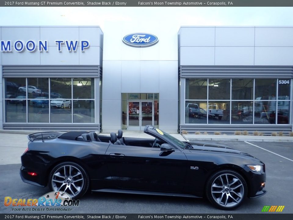 2017 Ford Mustang GT Premium Convertible Shadow Black / Ebony Photo #1