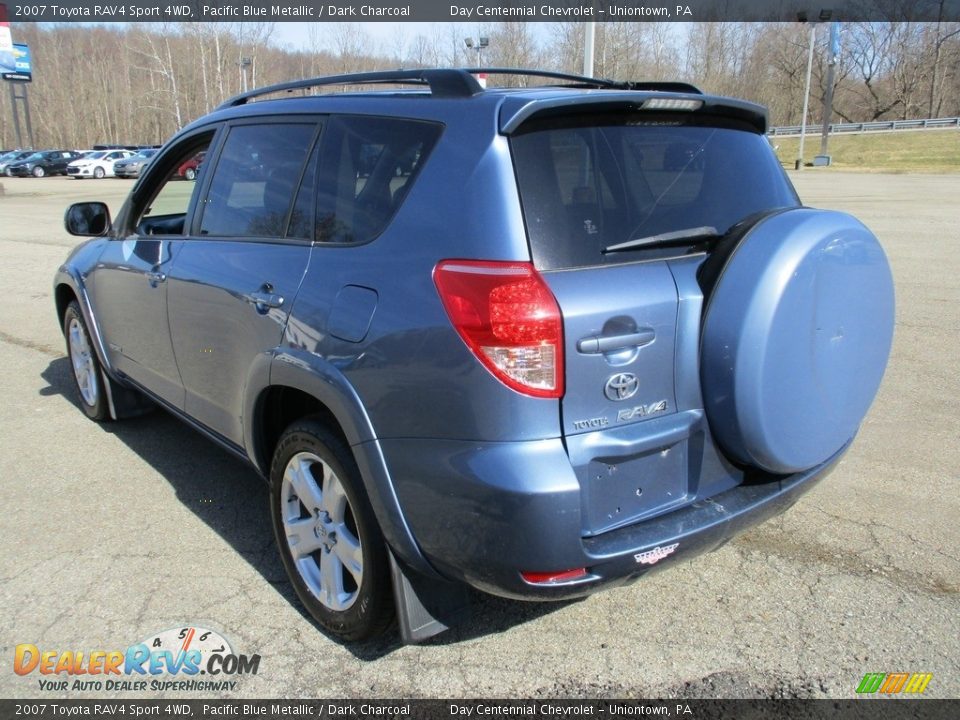 2007 Toyota RAV4 Sport 4WD Pacific Blue Metallic / Dark Charcoal Photo #10