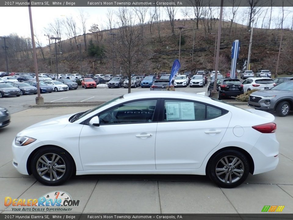 2017 Hyundai Elantra SE White / Beige Photo #5