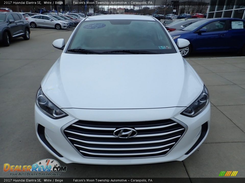 2017 Hyundai Elantra SE White / Beige Photo #7
