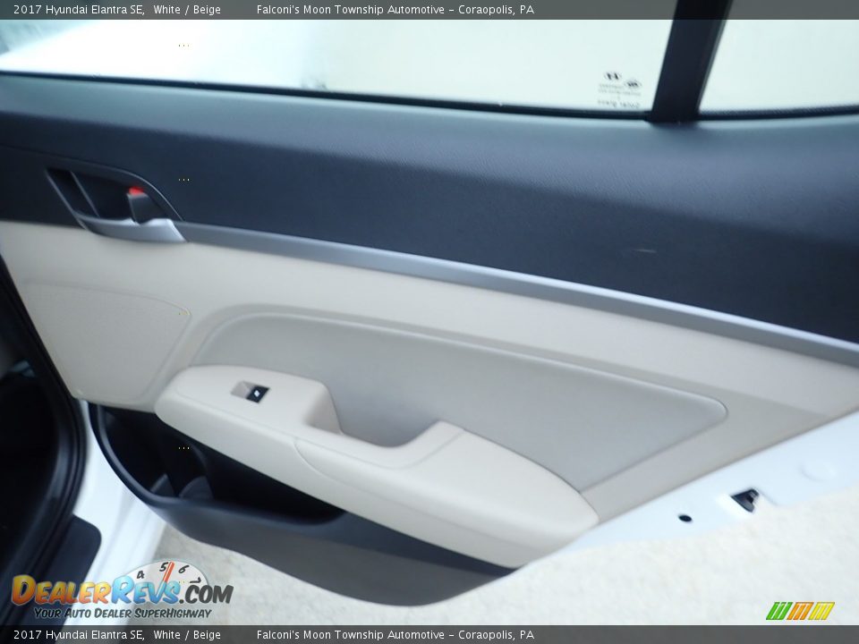 2017 Hyundai Elantra SE White / Beige Photo #14