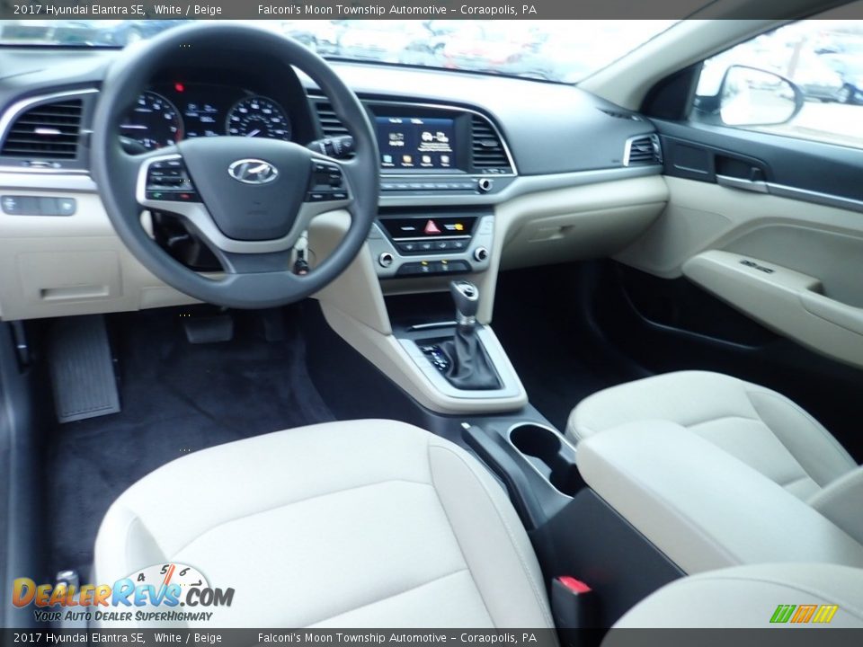 2017 Hyundai Elantra SE White / Beige Photo #17