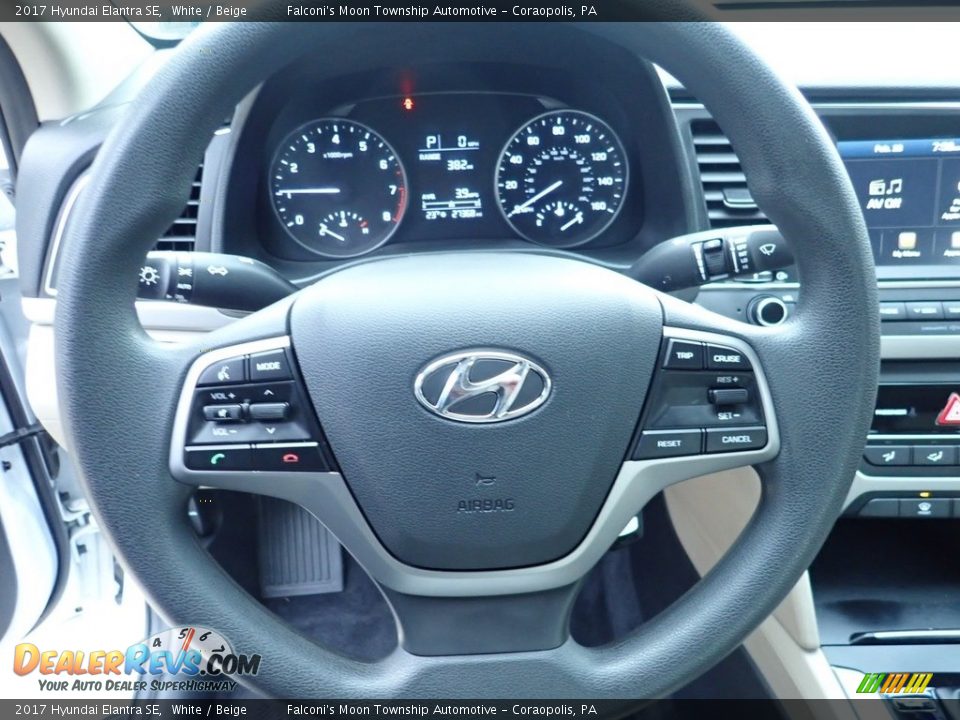 2017 Hyundai Elantra SE White / Beige Photo #21