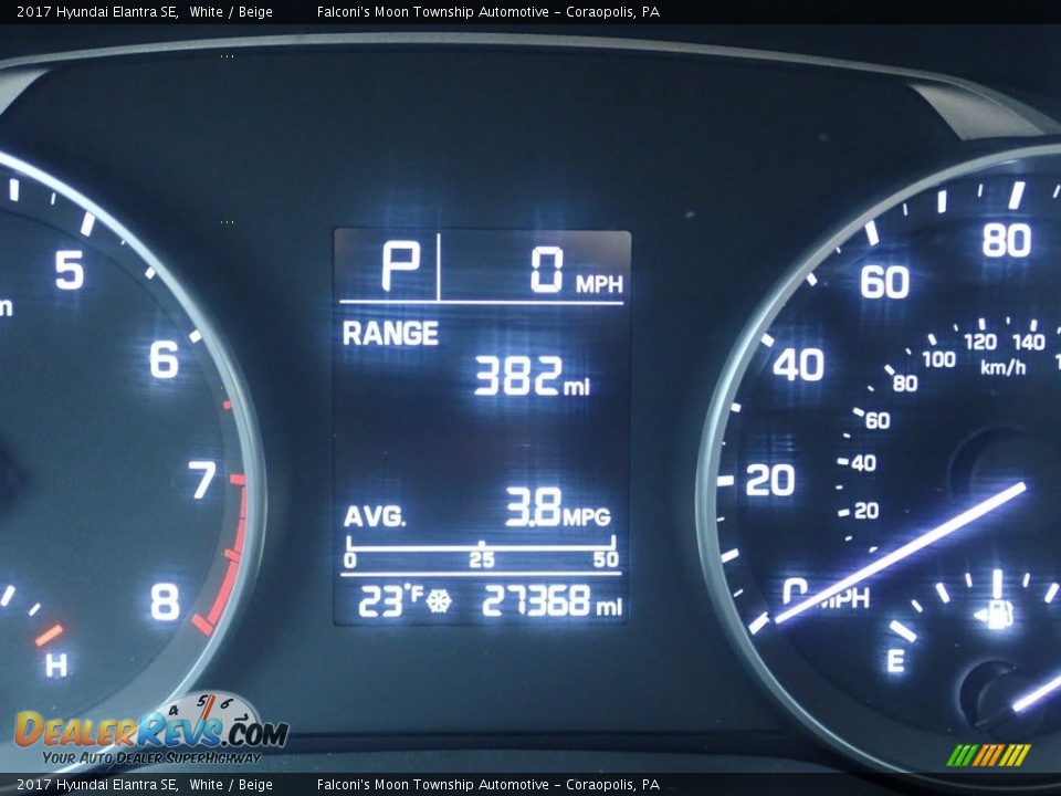 2017 Hyundai Elantra SE White / Beige Photo #24
