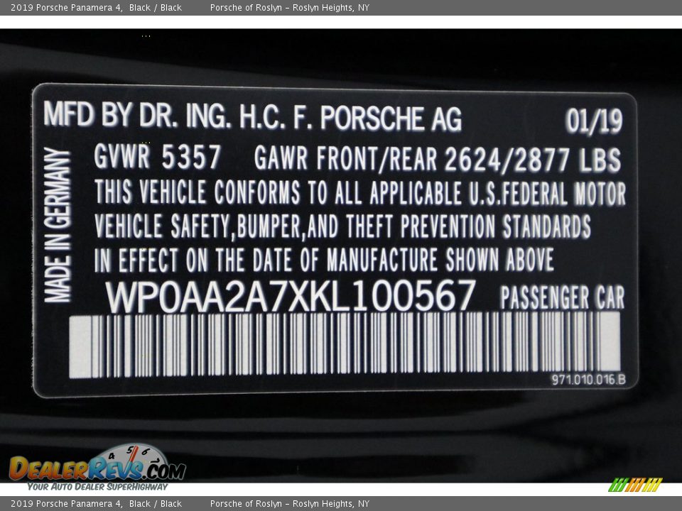 2019 Porsche Panamera 4 Black / Black Photo #29