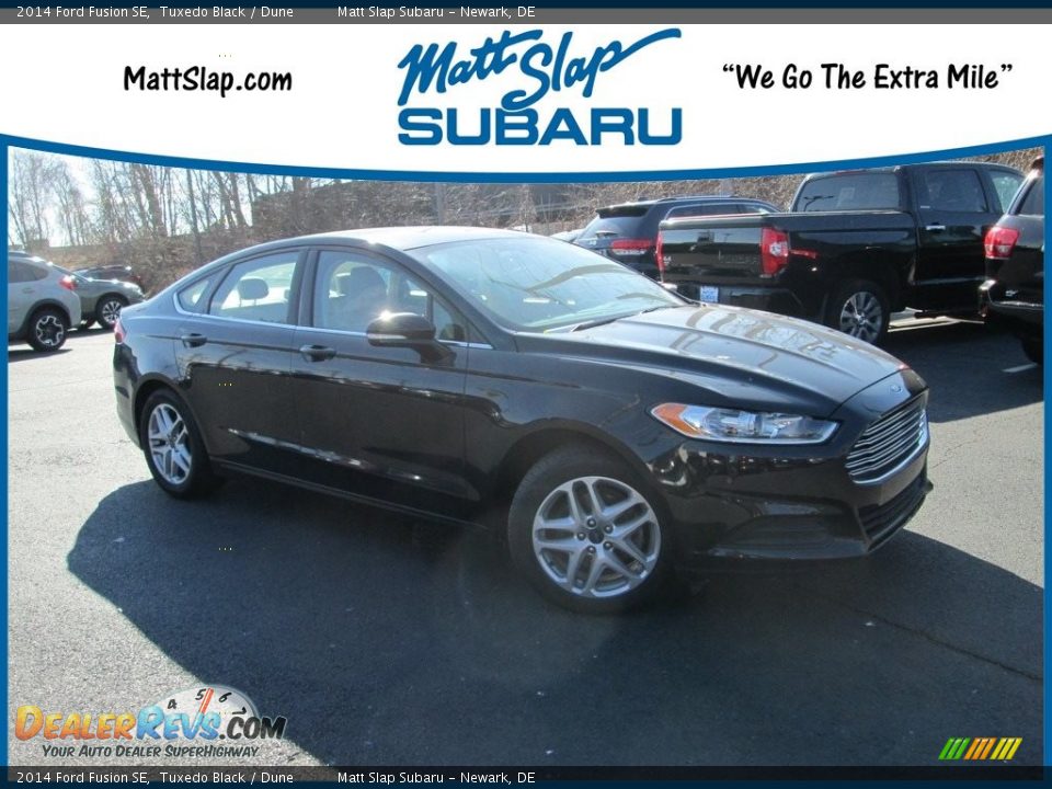 2014 Ford Fusion SE Tuxedo Black / Dune Photo #1