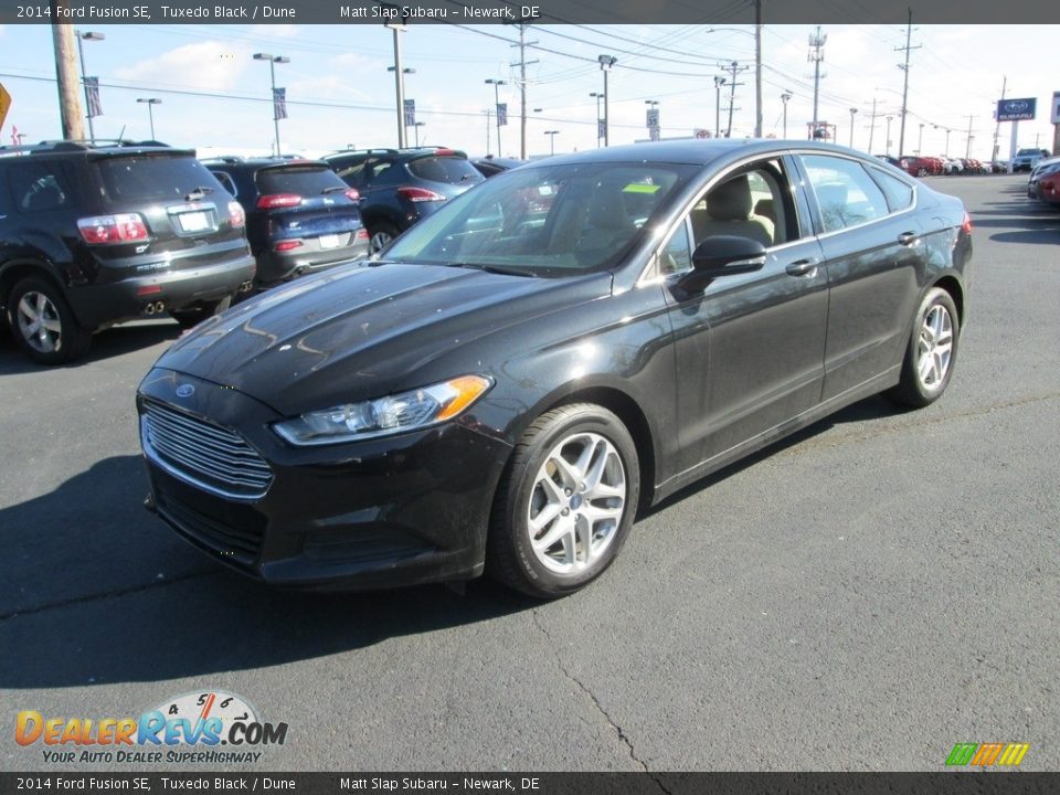 2014 Ford Fusion SE Tuxedo Black / Dune Photo #2