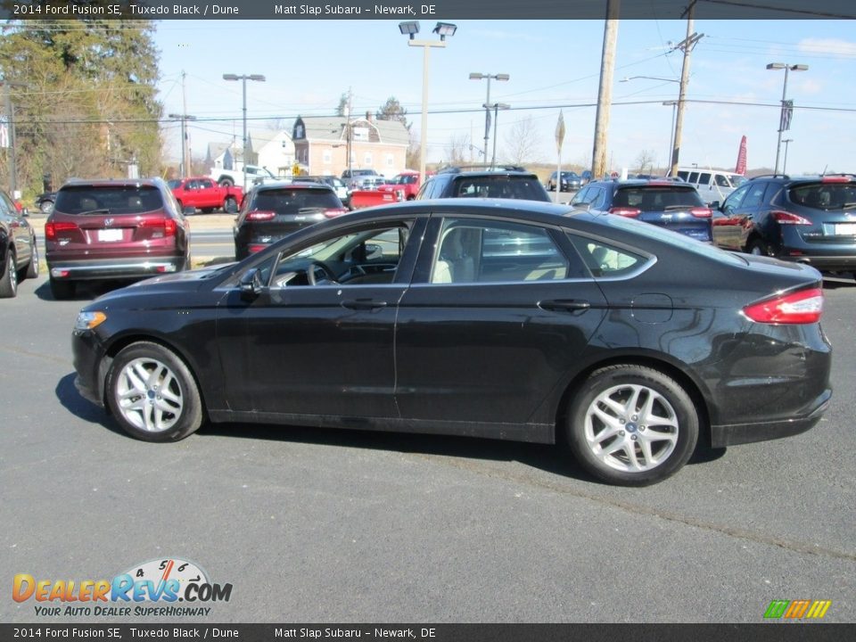 2014 Ford Fusion SE Tuxedo Black / Dune Photo #9