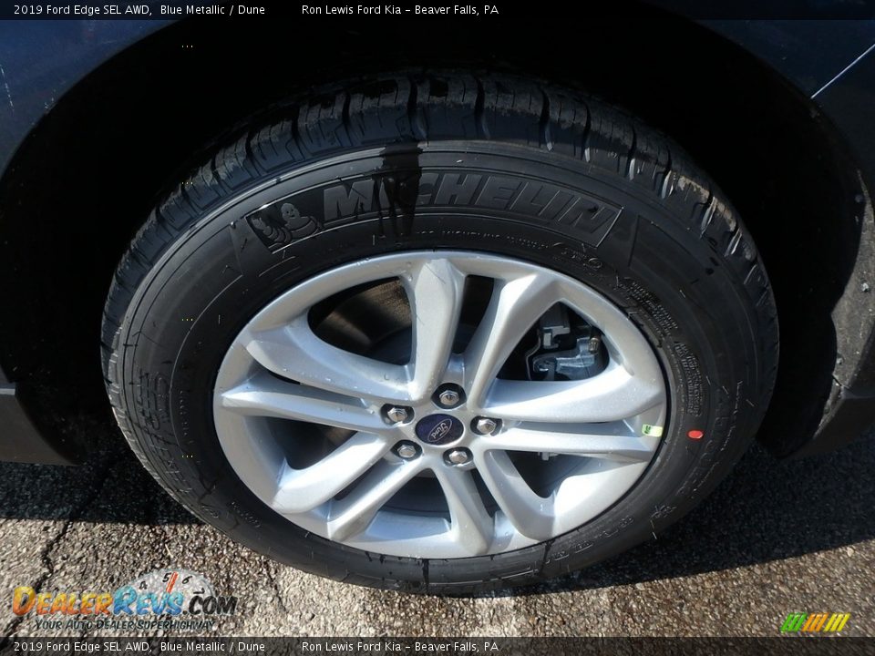 2019 Ford Edge SEL AWD Blue Metallic / Dune Photo #2