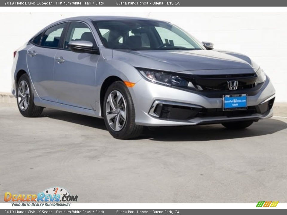 2019 Honda Civic LX Sedan Platinum White Pearl / Black Photo #1