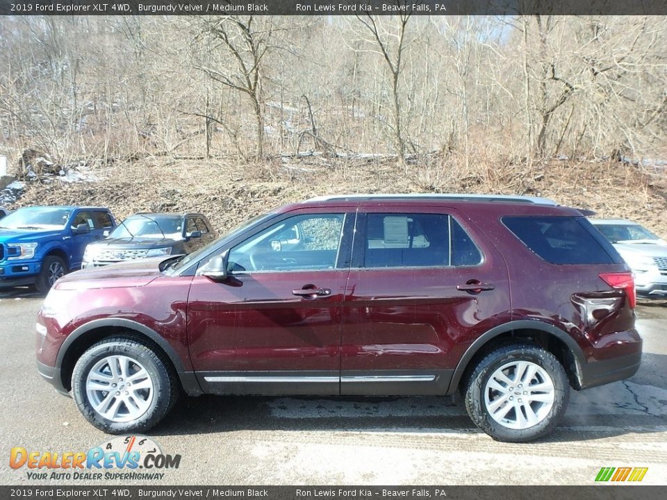 2019 Ford Explorer XLT 4WD Burgundy Velvet / Medium Black Photo #6