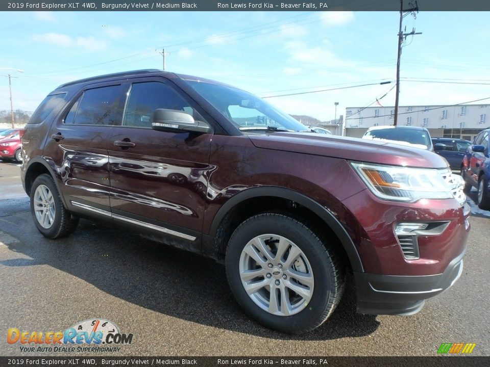 2019 Ford Explorer XLT 4WD Burgundy Velvet / Medium Black Photo #9