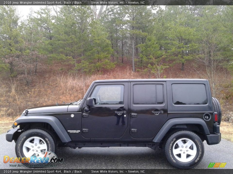 2016 Jeep Wrangler Unlimited Sport 4x4 Black / Black Photo #1