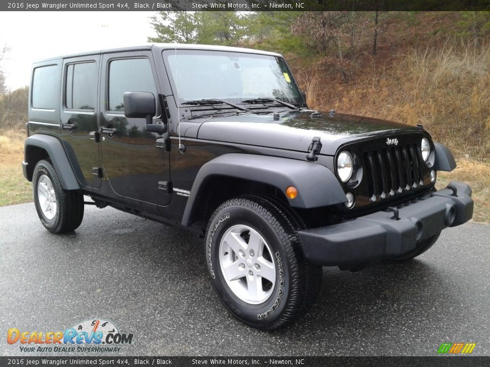 2016 Jeep Wrangler Unlimited Sport 4x4 Black / Black Photo #4
