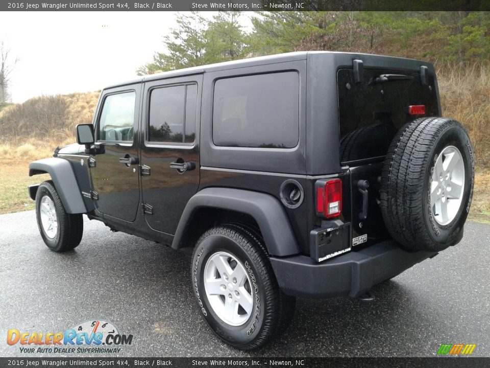 2016 Jeep Wrangler Unlimited Sport 4x4 Black / Black Photo #8
