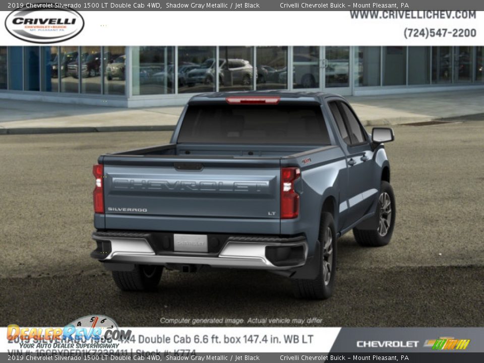 2019 Chevrolet Silverado 1500 LT Double Cab 4WD Shadow Gray Metallic / Jet Black Photo #3