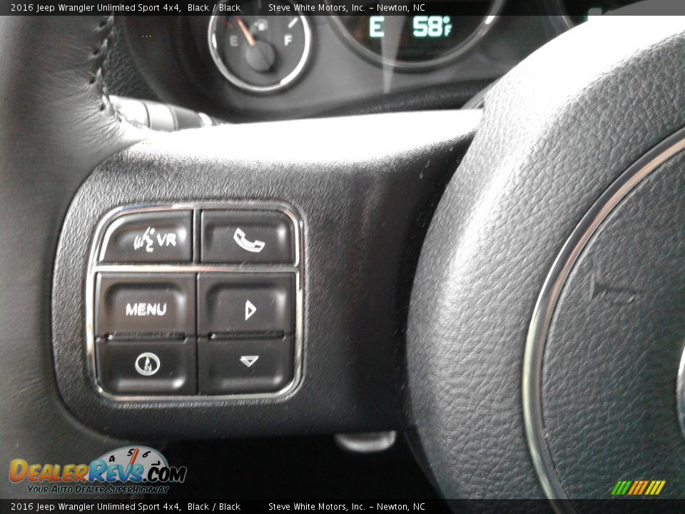 2016 Jeep Wrangler Unlimited Sport 4x4 Black / Black Photo #17