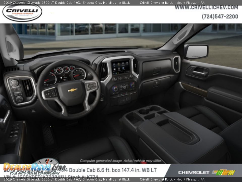 2019 Chevrolet Silverado 1500 LT Double Cab 4WD Shadow Gray Metallic / Jet Black Photo #5