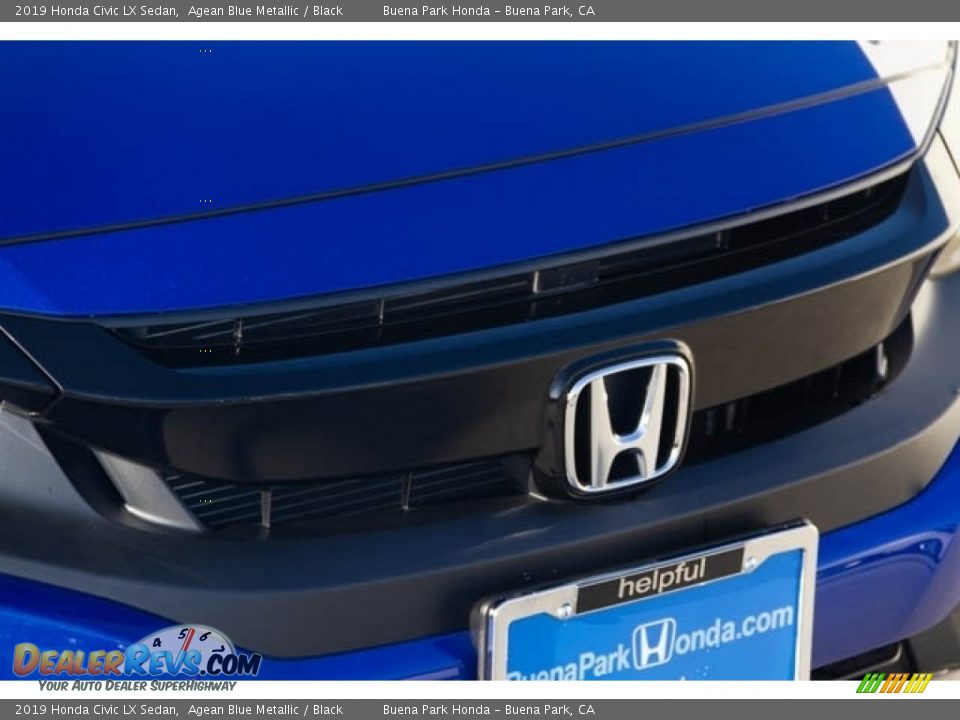 2019 Honda Civic LX Sedan Agean Blue Metallic / Black Photo #4