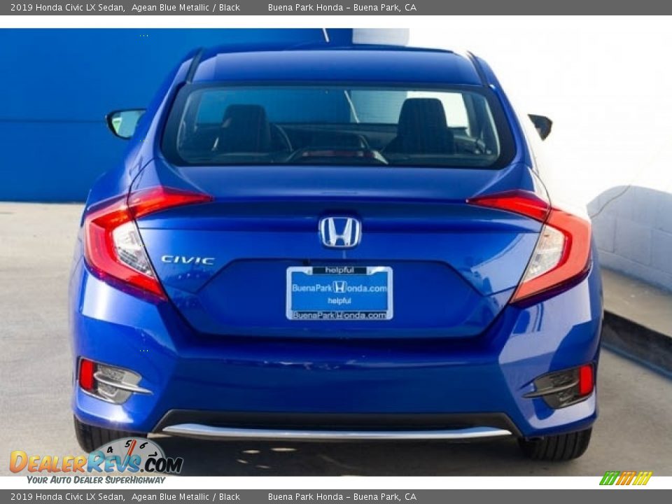 2019 Honda Civic LX Sedan Agean Blue Metallic / Black Photo #6