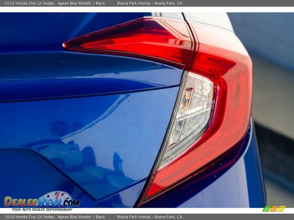 2019 Honda Civic LX Sedan Agean Blue Metallic / Black Photo #8