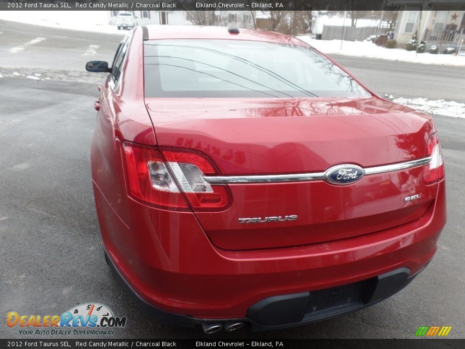 2012 Ford Taurus SEL Red Candy Metallic / Charcoal Black Photo #7