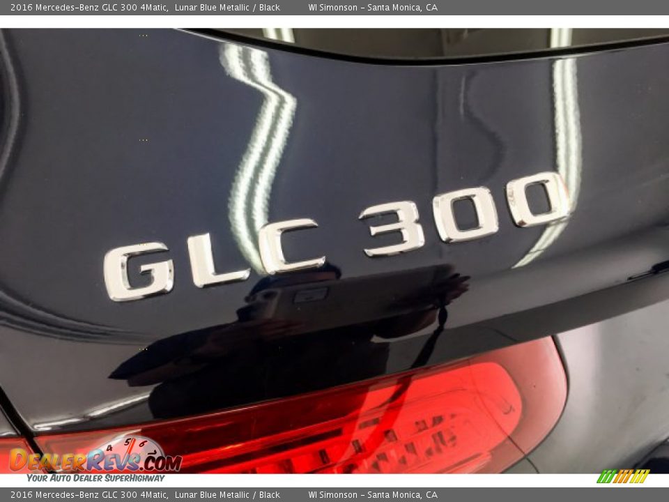 2016 Mercedes-Benz GLC 300 4Matic Lunar Blue Metallic / Black Photo #7