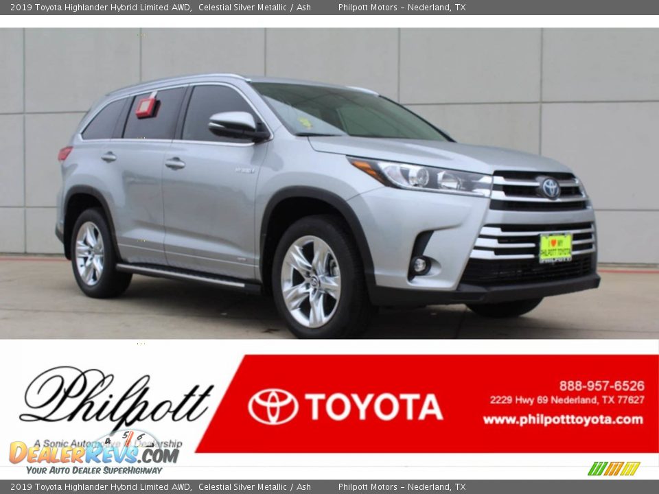 2019 Toyota Highlander Hybrid Limited AWD Celestial Silver Metallic / Ash Photo #1
