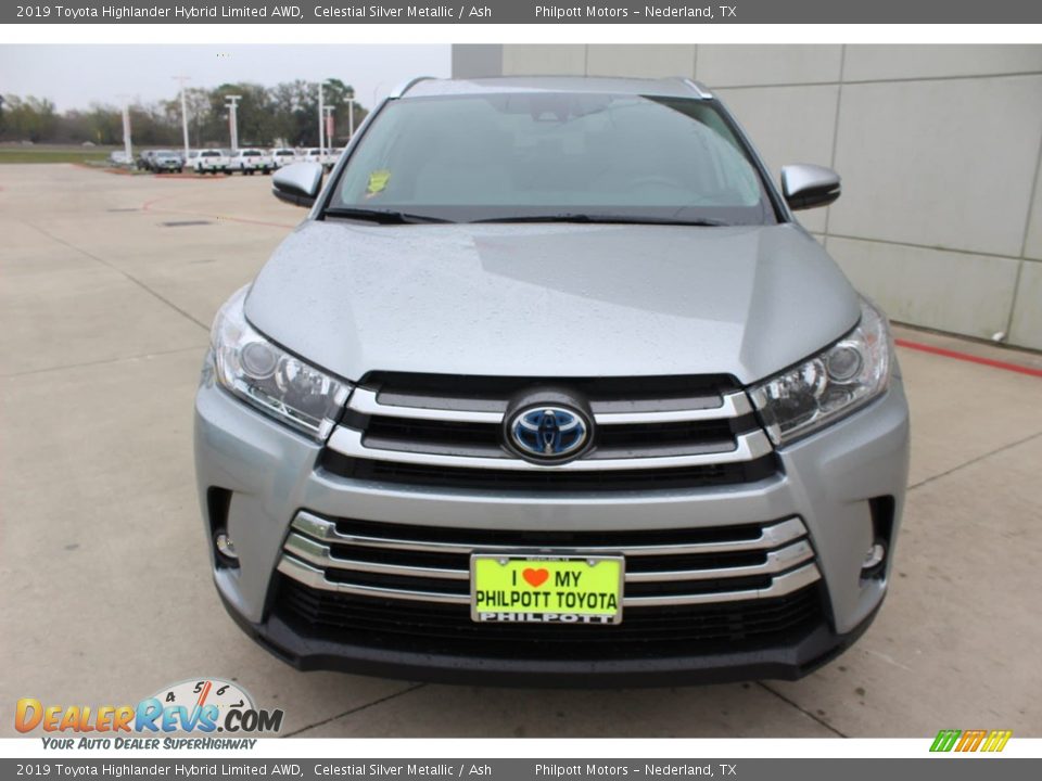 2019 Toyota Highlander Hybrid Limited AWD Celestial Silver Metallic / Ash Photo #2