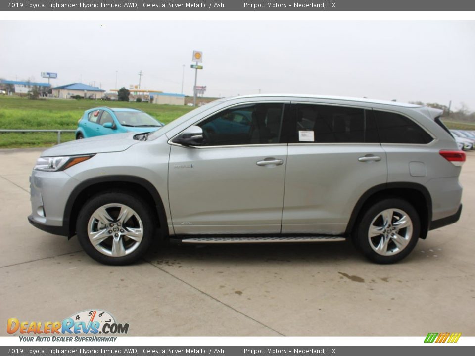 2019 Toyota Highlander Hybrid Limited AWD Celestial Silver Metallic / Ash Photo #5