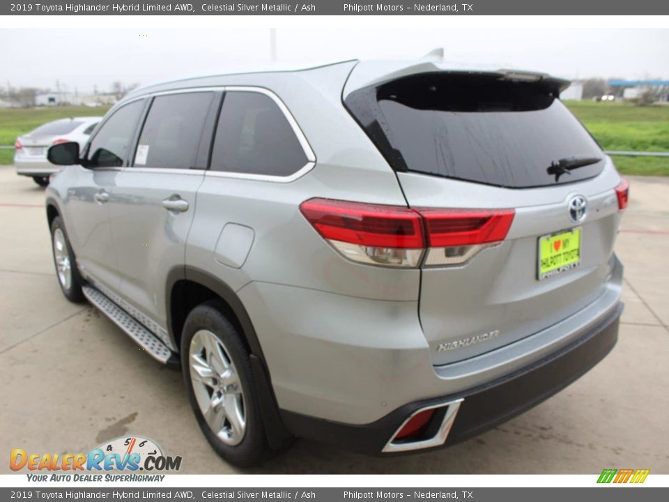 2019 Toyota Highlander Hybrid Limited AWD Celestial Silver Metallic / Ash Photo #6