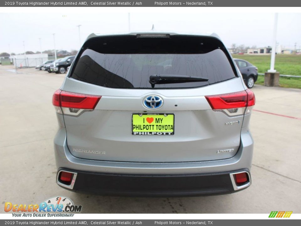 2019 Toyota Highlander Hybrid Limited AWD Celestial Silver Metallic / Ash Photo #7
