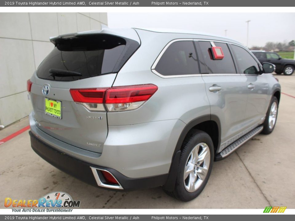 2019 Toyota Highlander Hybrid Limited AWD Celestial Silver Metallic / Ash Photo #8
