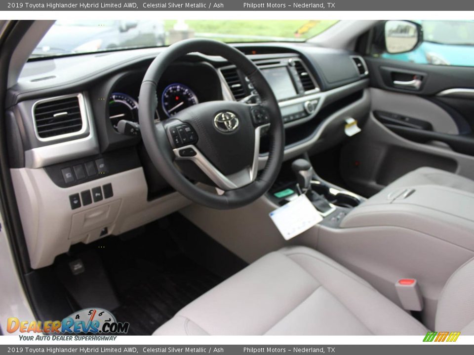 2019 Toyota Highlander Hybrid Limited AWD Celestial Silver Metallic / Ash Photo #13