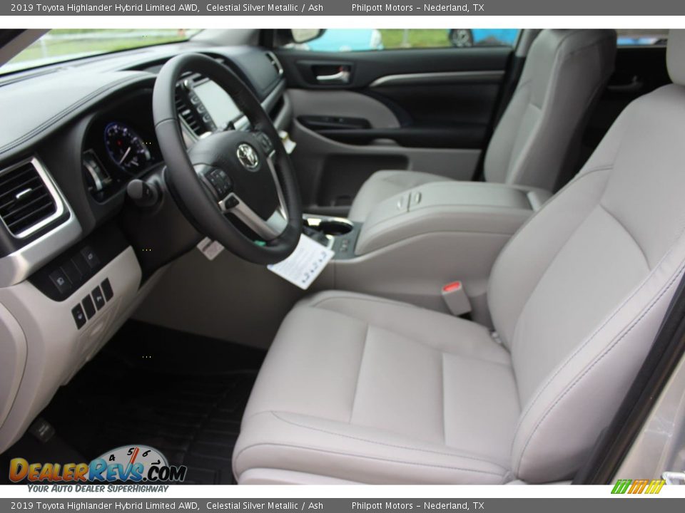 2019 Toyota Highlander Hybrid Limited AWD Celestial Silver Metallic / Ash Photo #14