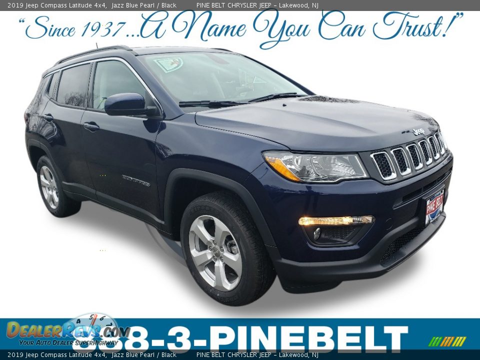 2019 Jeep Compass Latitude 4x4 Jazz Blue Pearl / Black Photo #1