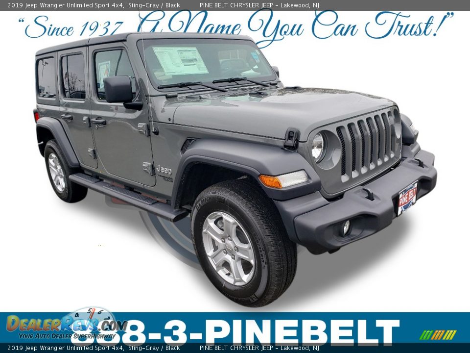 2019 Jeep Wrangler Unlimited Sport 4x4 Sting-Gray / Black Photo #1