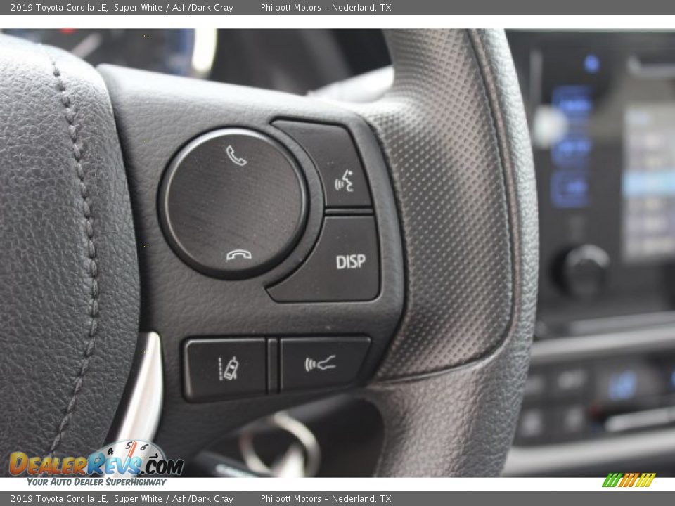 2019 Toyota Corolla LE Super White / Ash/Dark Gray Photo #19