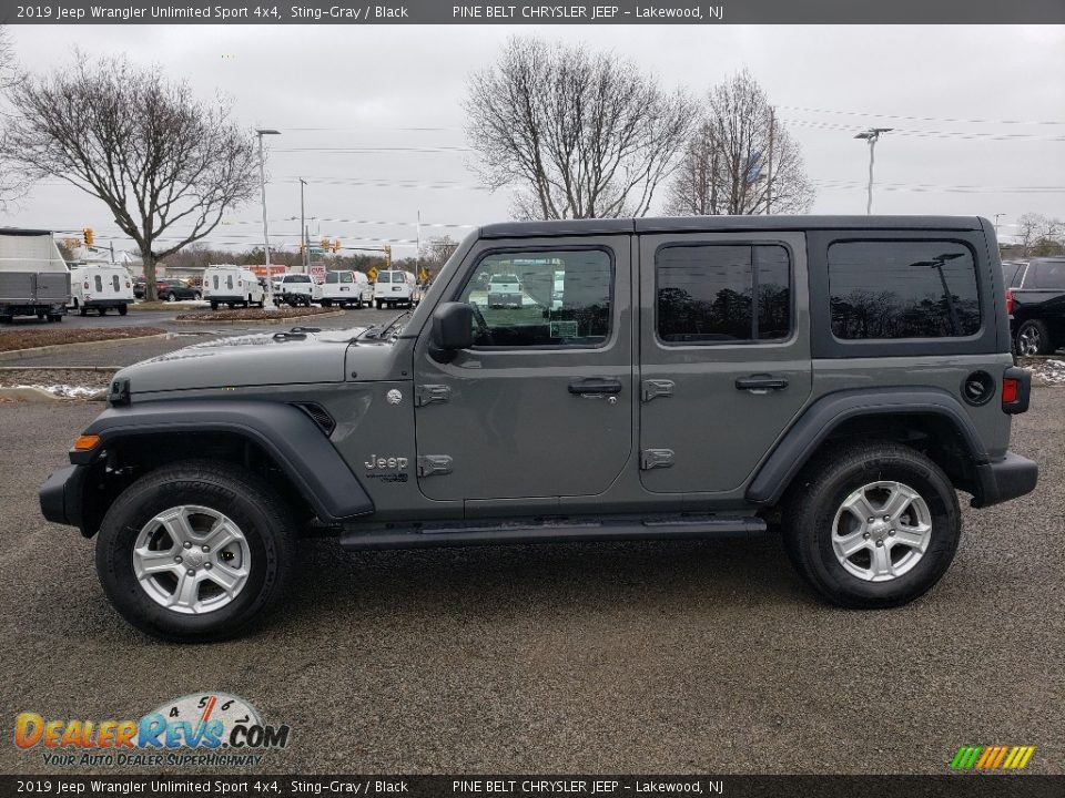 2019 Jeep Wrangler Unlimited Sport 4x4 Sting-Gray / Black Photo #3