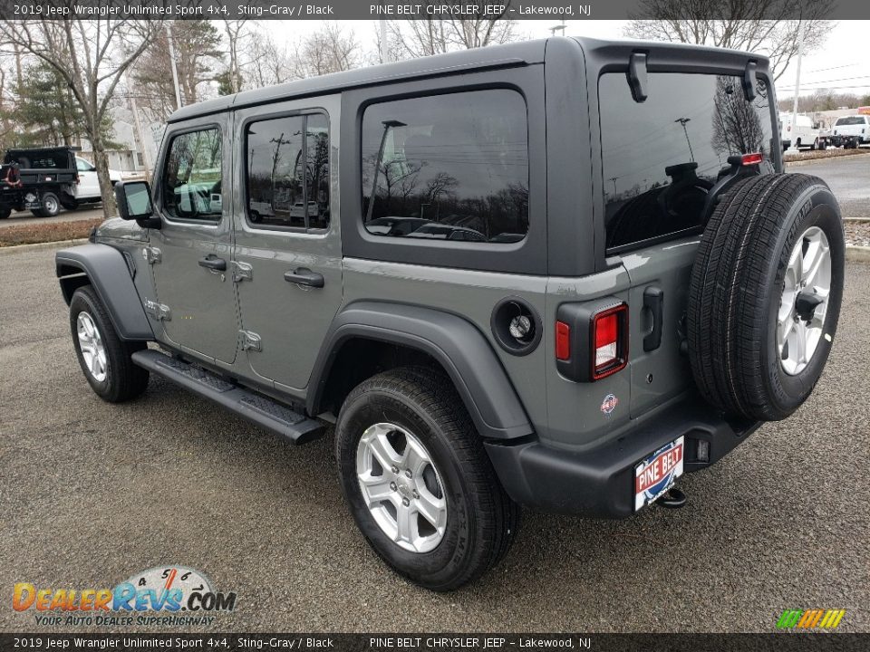2019 Jeep Wrangler Unlimited Sport 4x4 Sting-Gray / Black Photo #4