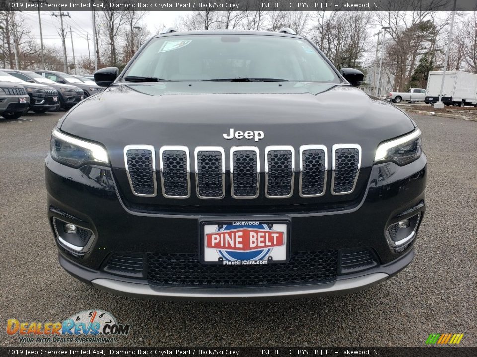2019 Jeep Cherokee Limited 4x4 Diamond Black Crystal Pearl / Black/Ski Grey Photo #2