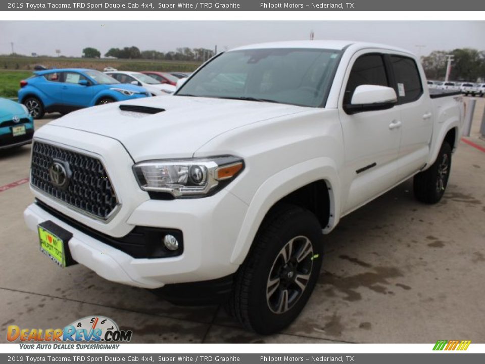 2019 Toyota Tacoma TRD Sport Double Cab 4x4 Super White / TRD Graphite Photo #3