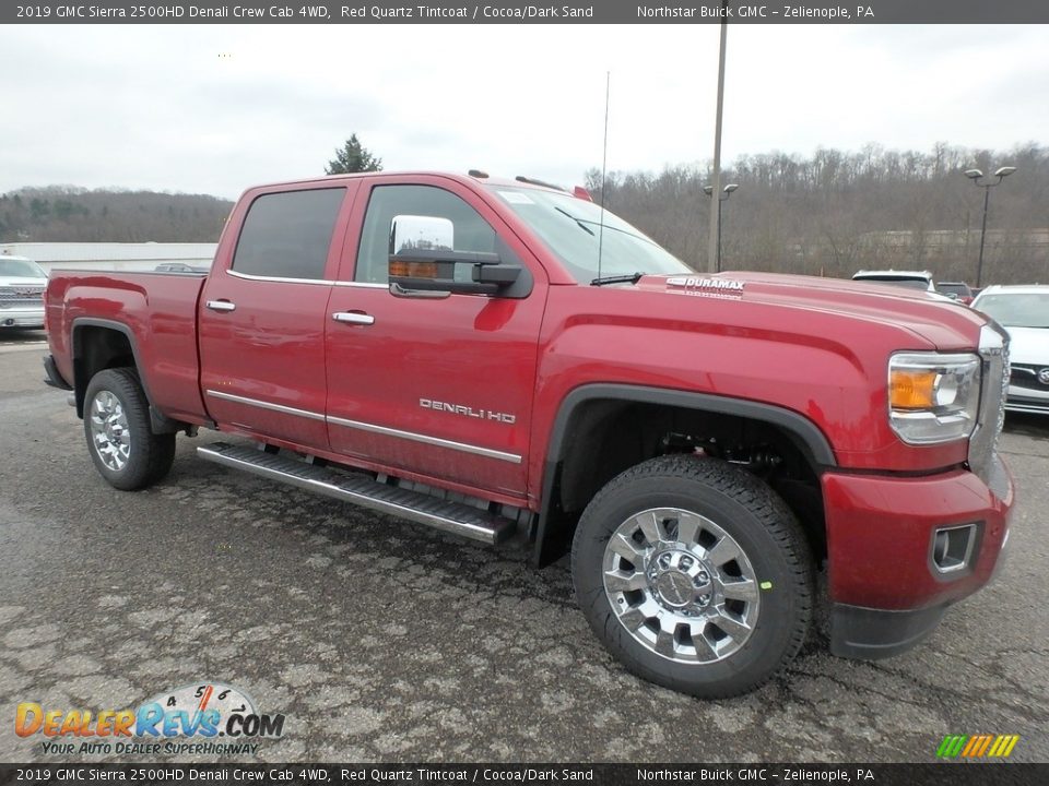 2019 GMC Sierra 2500HD Denali Crew Cab 4WD Red Quartz Tintcoat / Cocoa/Dark Sand Photo #3